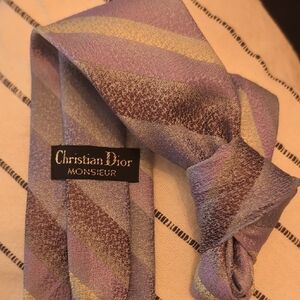 Dior Purple and Gold Men's Tie